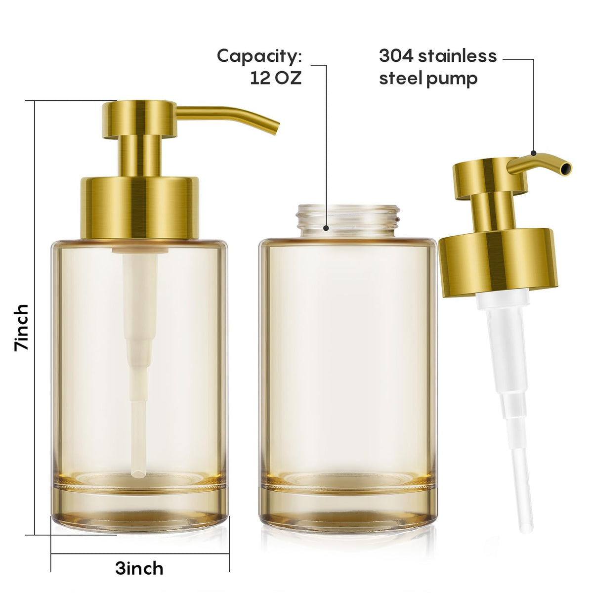 BaoDanRen glass dispenser with wide-mouth opening for quick refills.