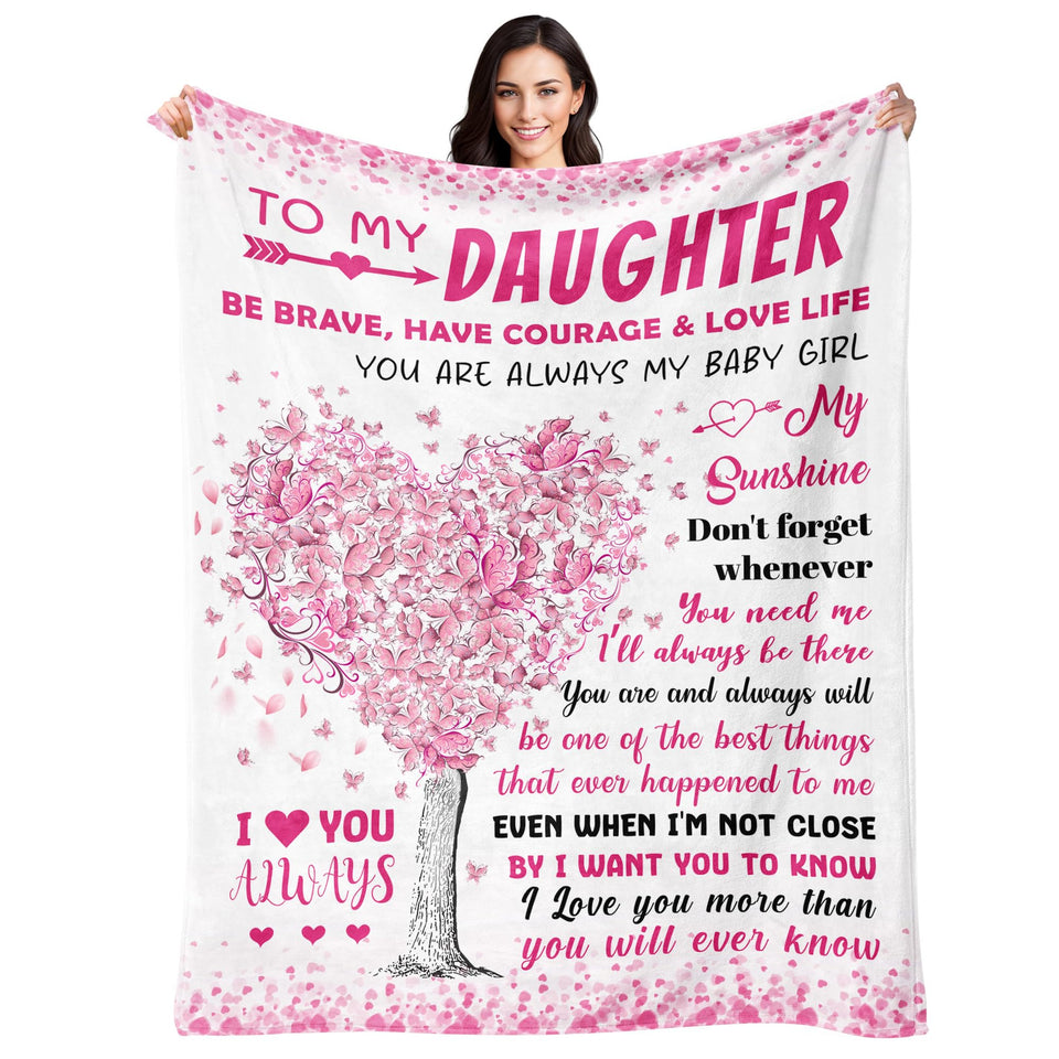 BAOERN Daughter Blanket 60x80 on bed provides soft warmth for cozy evenings.