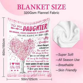 BAOERN Daughter Blanket draped over a couch adding cozy decor