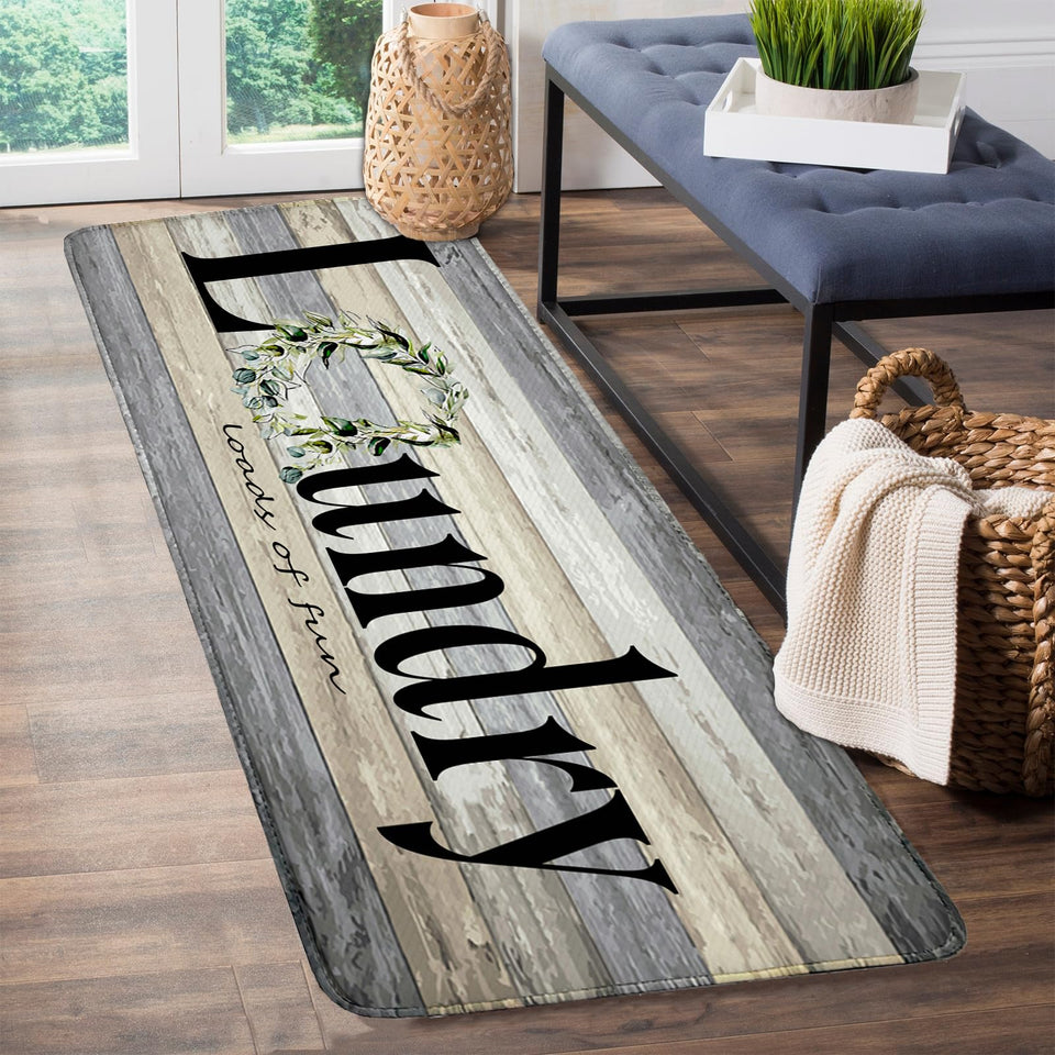 Baomanyi laundry room runner 20x47 non-slip keeps floors safe and organized.