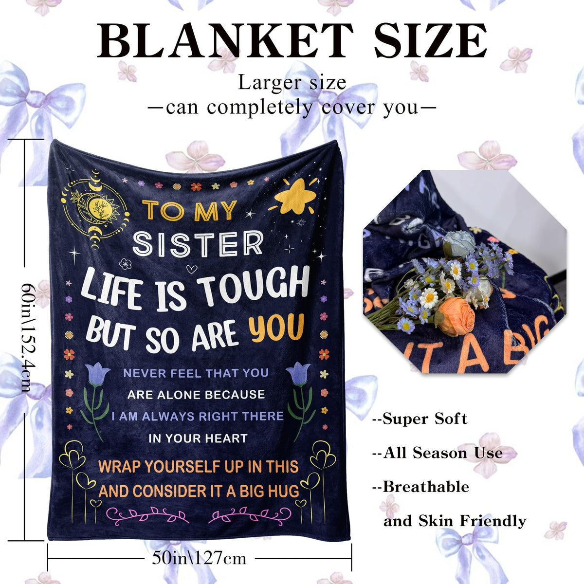 BAOERN sister blanket draped over chair creating cozy home vibe