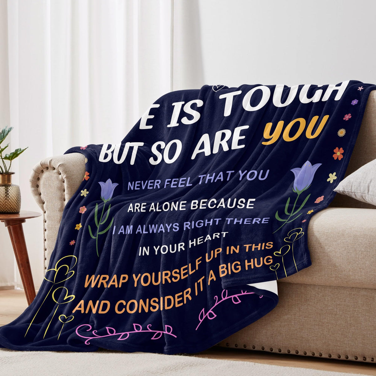 BAOERN sister gift Christmas setup with blanket and festive lights