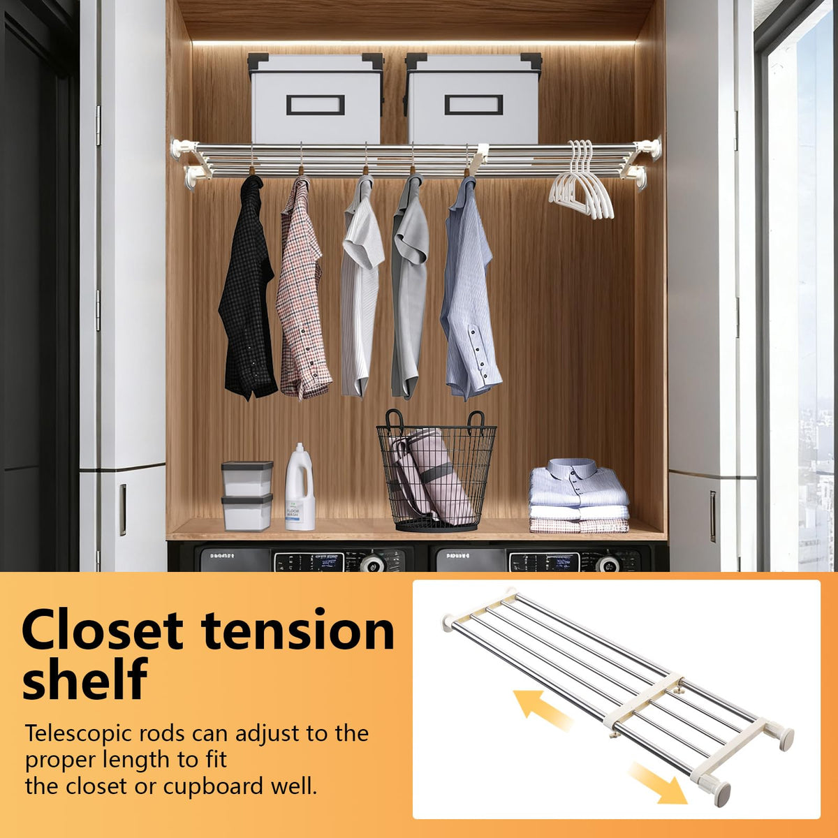 BAOYOUNI heavy duty load capacity up to 20 kg for garments and more