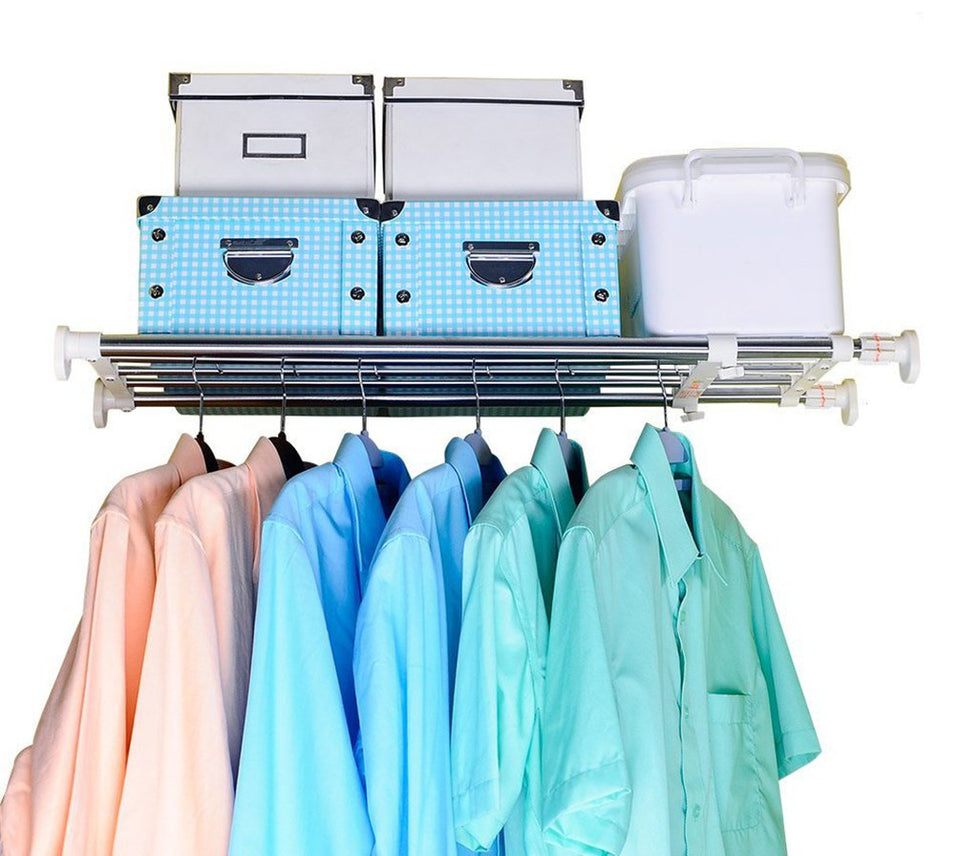 BAOYOUNI tension closet shelf extended for wardrobe separation and storage