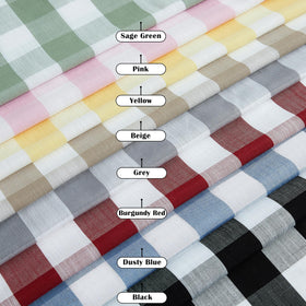 Bapawfish buffalo plaid bedroom window setup with tall 84-inch length.
