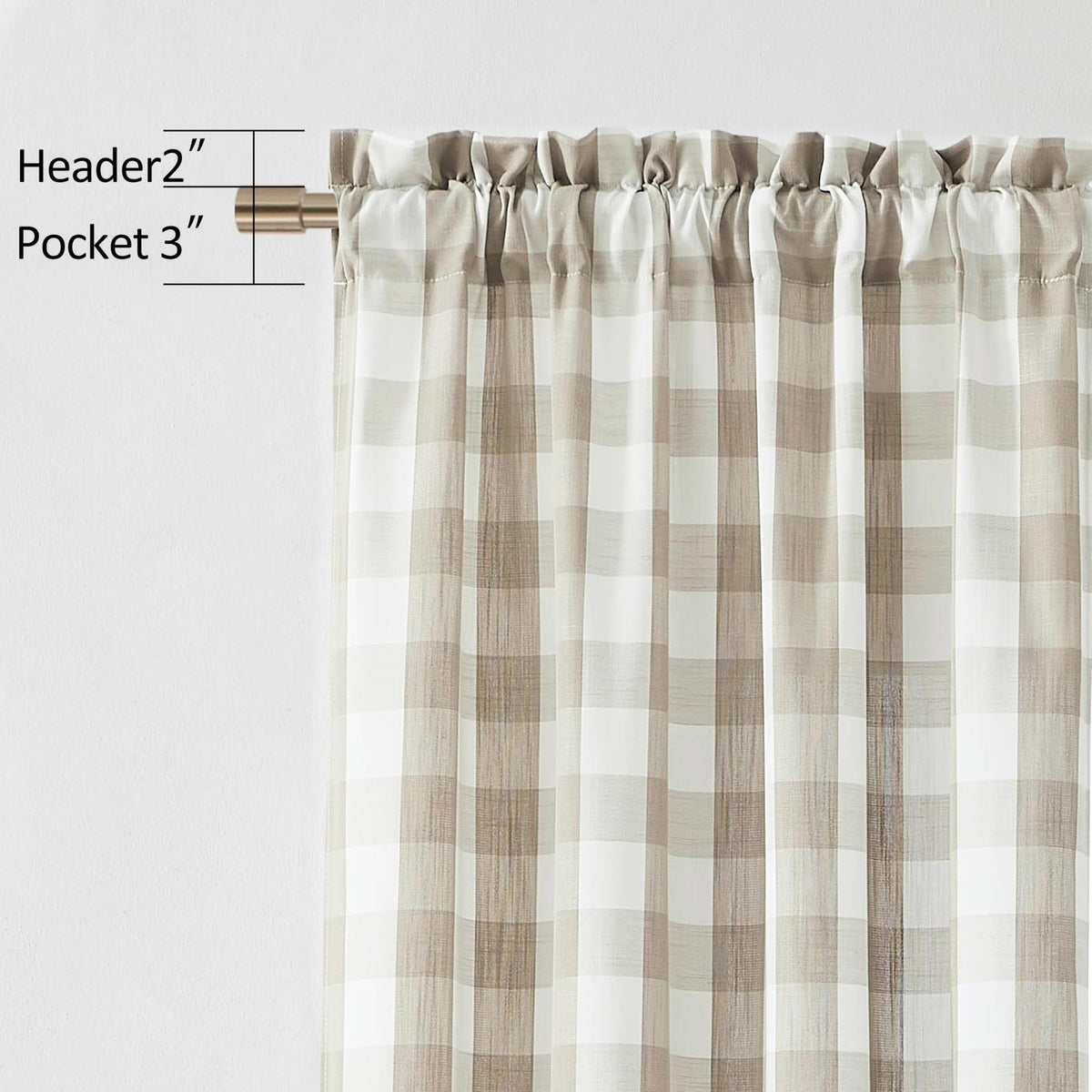 Bapawfish premium fabric curtain offers durable, breathable coverage with classic plaid