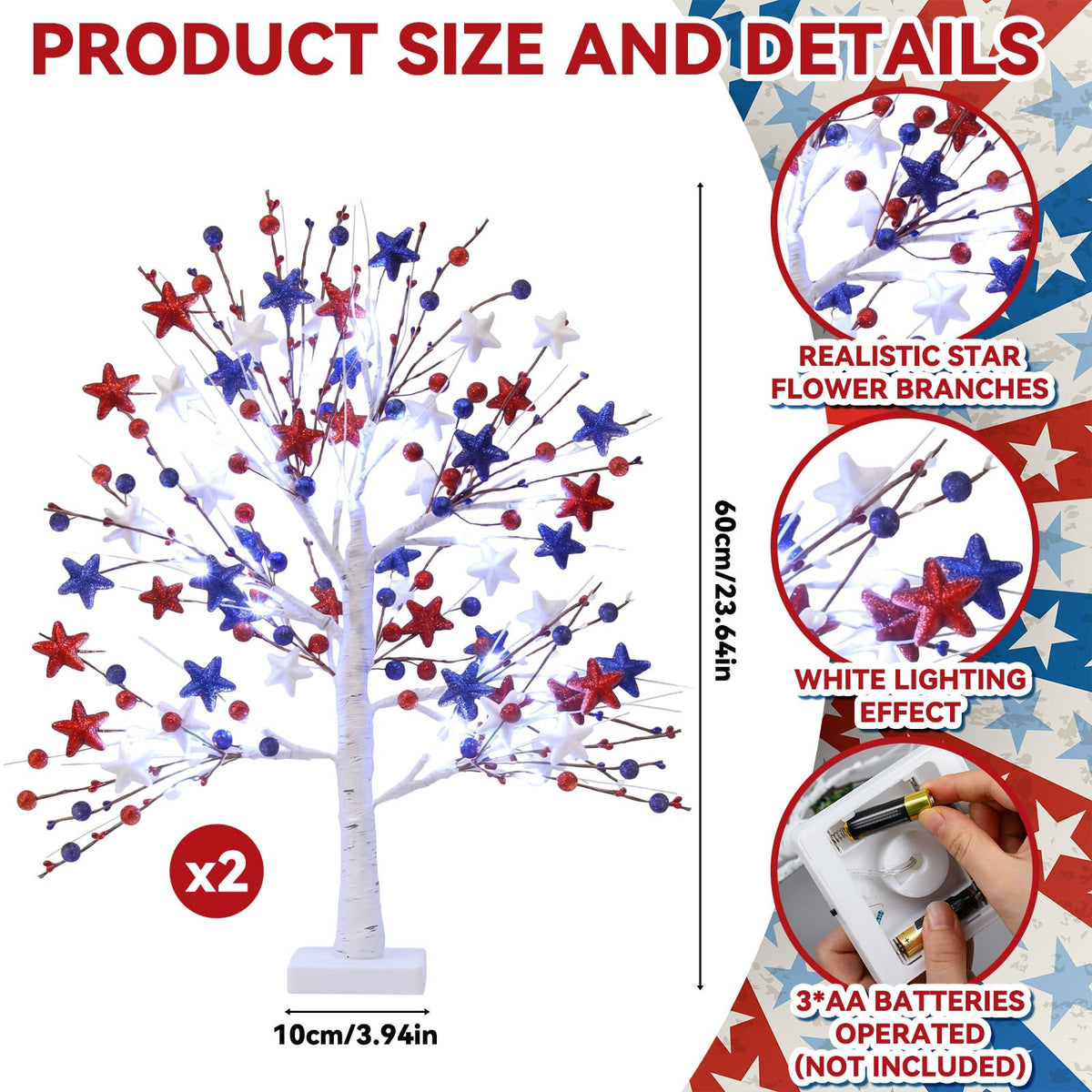 Baquler memory-day birch tree offers DIY-friendly lighting and styling
