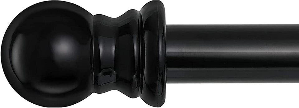 Barcetine extra long curtain rod with stainless steel finish supports heavy drapes.