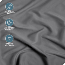 Bare Home 1800 microfiber fabric closeup highlights ultra-soft, durable material for restful nights.
