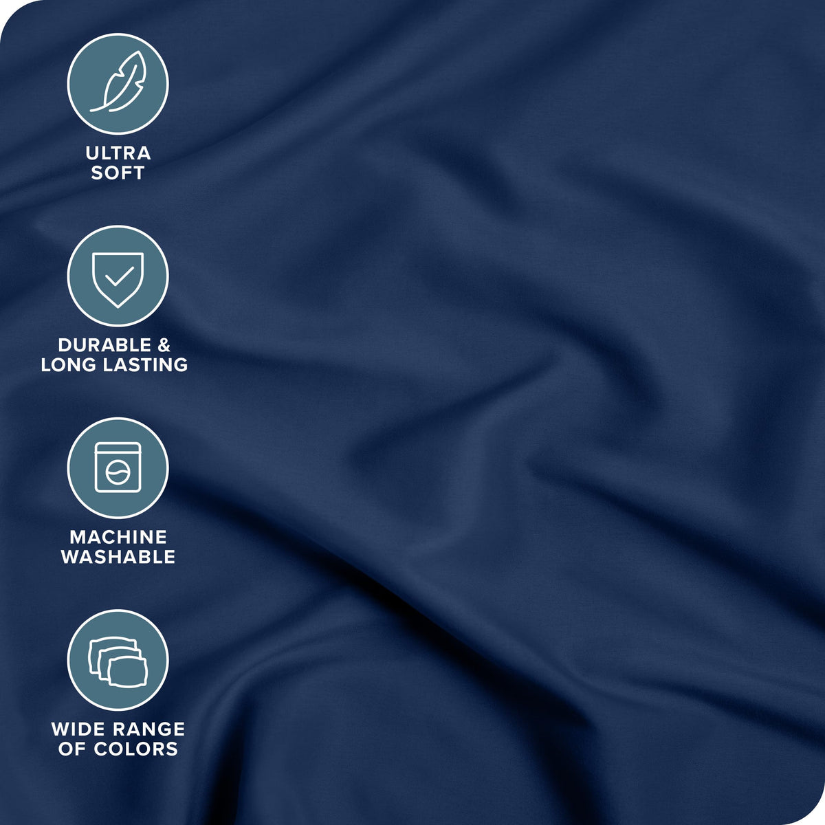 Bare Home 1800 ultra-soft microfiber texture for a silky-smooth sleep surface.