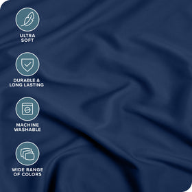 Bare Home 1800 ultra-soft microfiber texture for a silky-smooth sleep surface.
