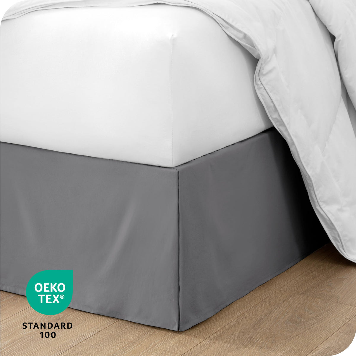 Under-bed concealment keeps space tidy and organized.