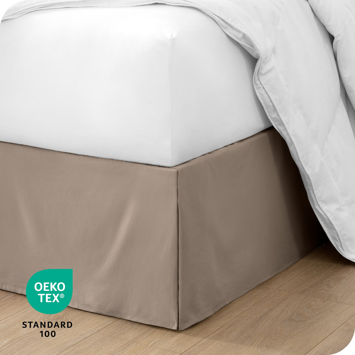 Close-up of Bare Home microfiber fabric emphasizing softness and durability.