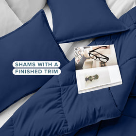 Bare Home pillow shams close-up matching the comforter for a complete set