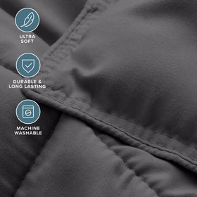 Bare Home comforter set reversible sides demonstrated for versatile styling options.
