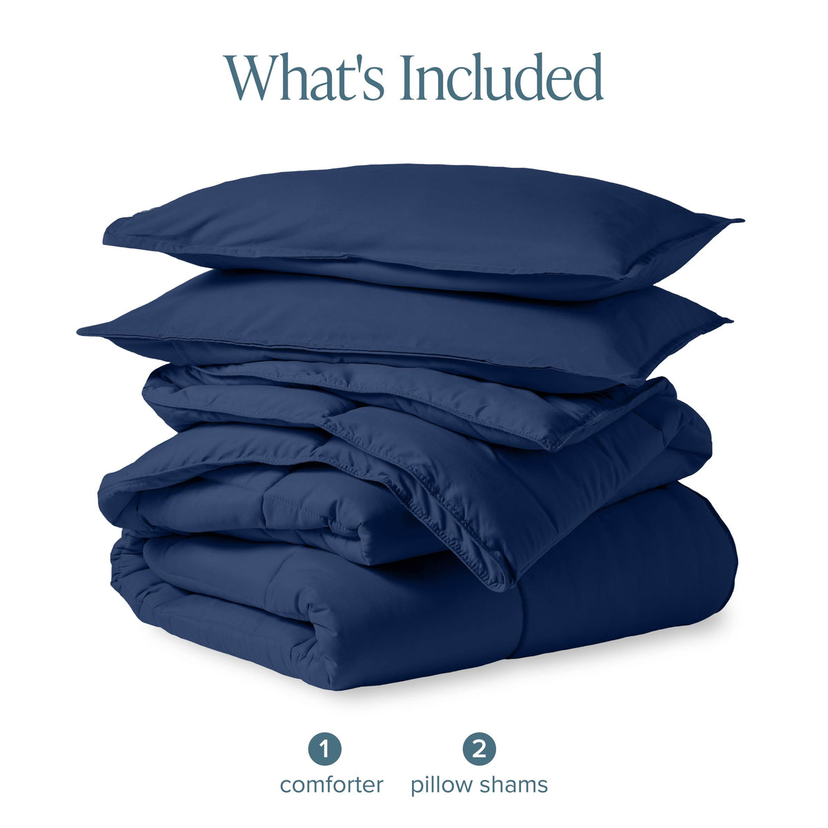 Unboxing shot showing simple setup for Bare Home comforter set
