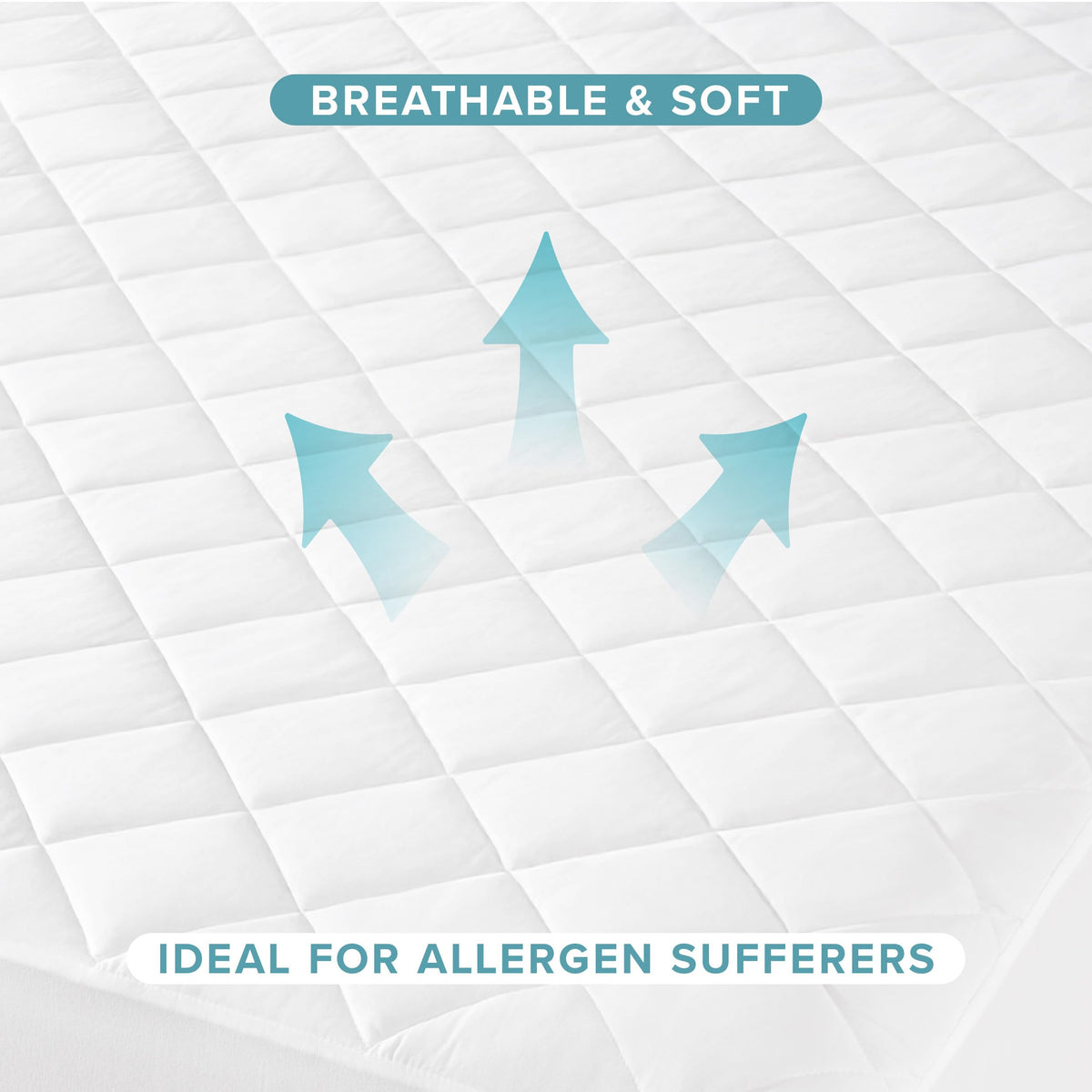 Bare Home easy-care mattress pad is machine washable for simple cleaning.