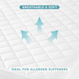 Bare Home easy-care mattress pad is machine washable for simple cleaning.