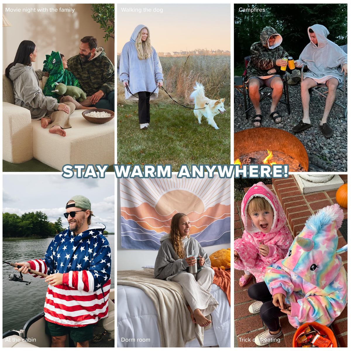 Bare Home family-friendly hoodie blanket for matching photos and shared moments.