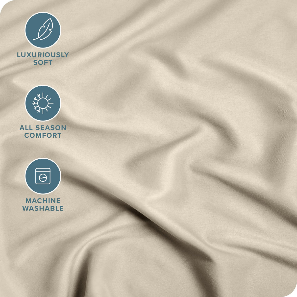 Bare Home queen fitted sheet with a deep pocket securely covers the mattress.