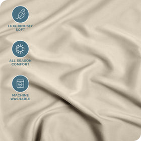 Bare Home queen fitted sheet with a deep pocket securely covers the mattress.
