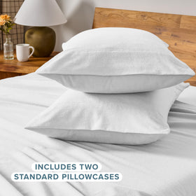 Bare Home pillowcase seam detail demonstrates durable stitching and lasting quality