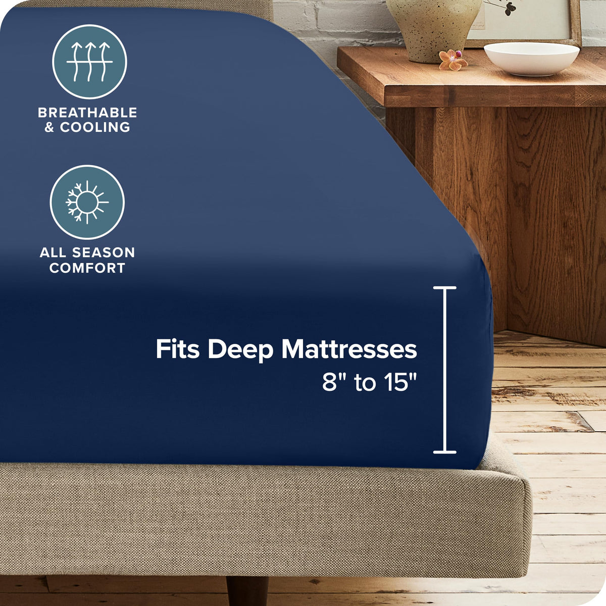 Hydro-Brush softness adds lasting comfort to Bare Home sheets.