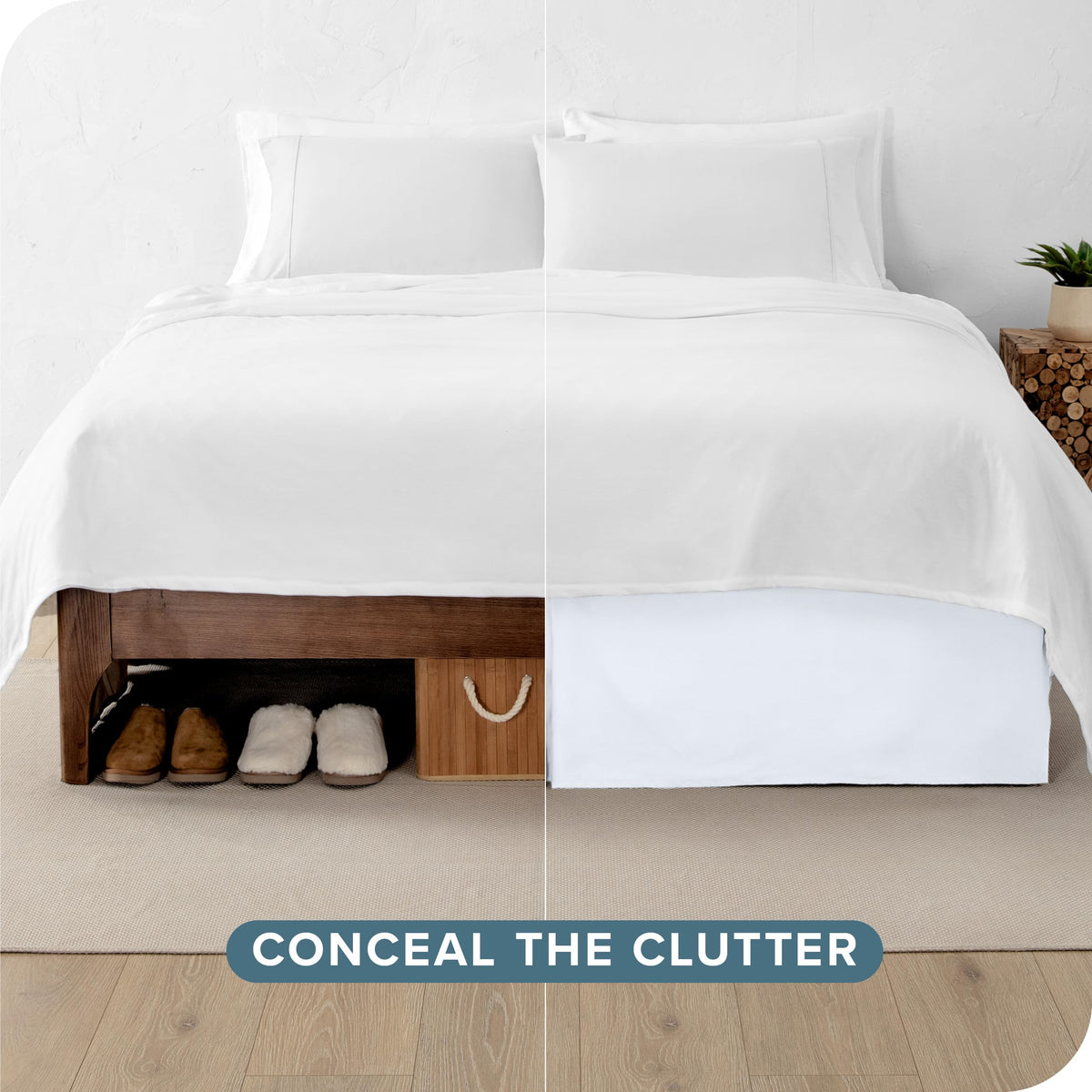 Bare Home crisp pleats add structured elegance to your bed