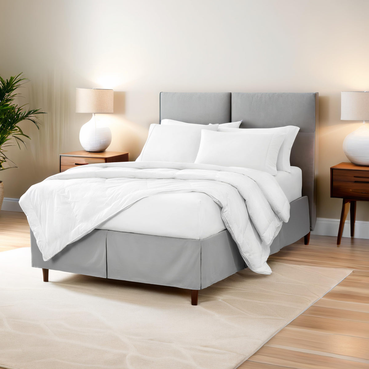 Bare Home color options White Cream Sand enhance a calm bedroom ambiance