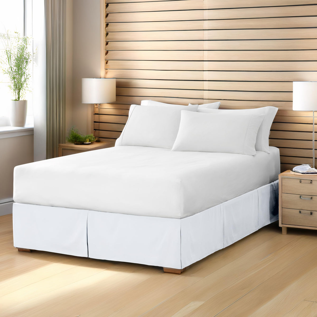 Bare Home king bed skirt fits securely and elevates overall bedroom look