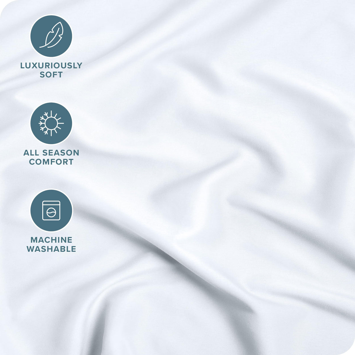 Bare Home king fitted sheet demonstrates a snug, deep-pocket design for a secure fit.