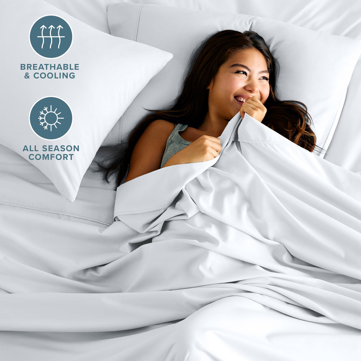 Bare Home king pillowcases 20x40 framed on crisp white linens.