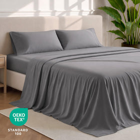 Bare Home King Sheet Set deep-pocket fit ensures secure mattress grip