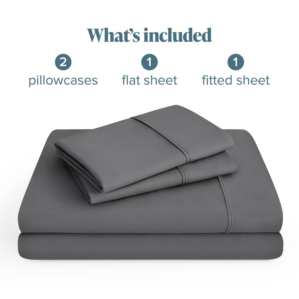 Bare Home King Sheet Set grey color swatch communicates versatile style