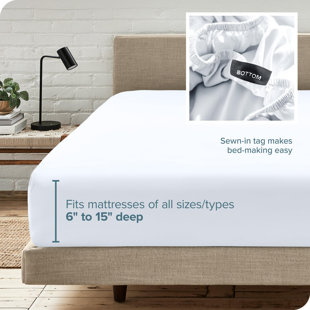 Bare Home machine-washable design provides simple care and long-lasting freshness.