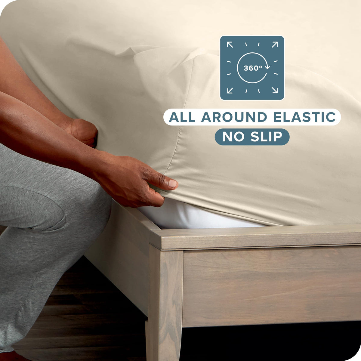 Bare Home microfiber softness closeup highlights ultra-soft feel and durability