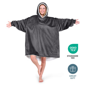 Bare Home microplush outside with sherpa inside for plush comfort and warmth.