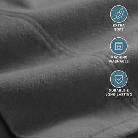 Bare Home pillowcase cotton weave close-up, emphasizing durable fabric.