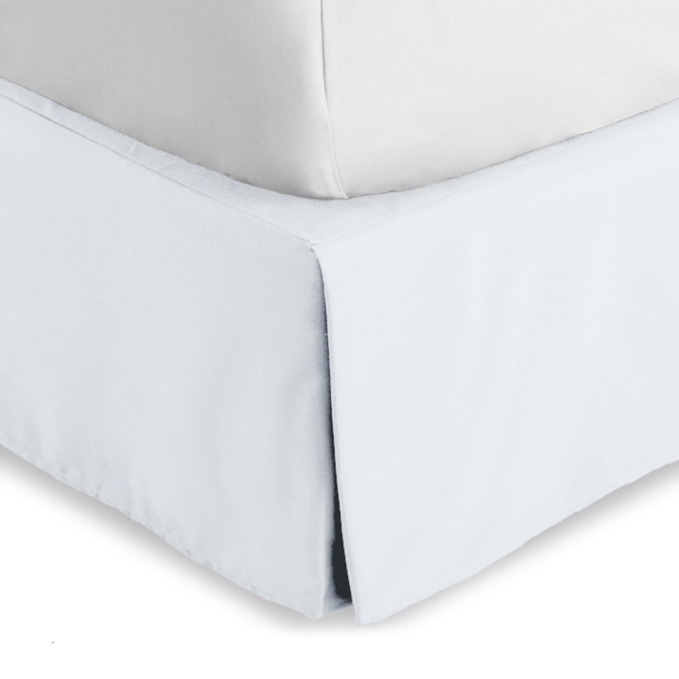 Bare Home queen bed skirt with a 15-inch drop hides the bed frame and storage.