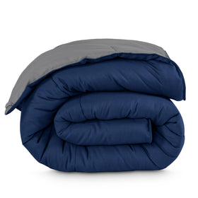 Bare Home queen comforter in reversible colors for versatile styling and warmth.