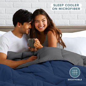 Bare Home comforter wrinkle and fade resistant for lasting neat appearance.