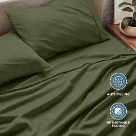 Bare Home deep-pocket fit secures mattresses 6 to 15 inches for a snug look.