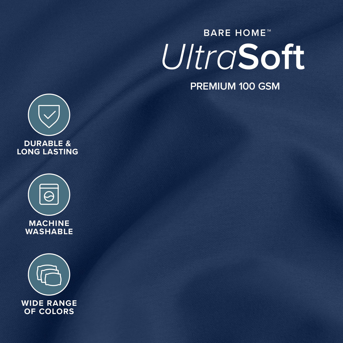 Bare Home queen fitted sheet with all-around elastic grips the mattress securely.