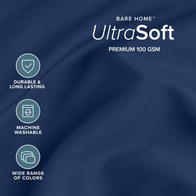 Bare Home queen fitted sheet with all-around elastic grips the mattress securely.
