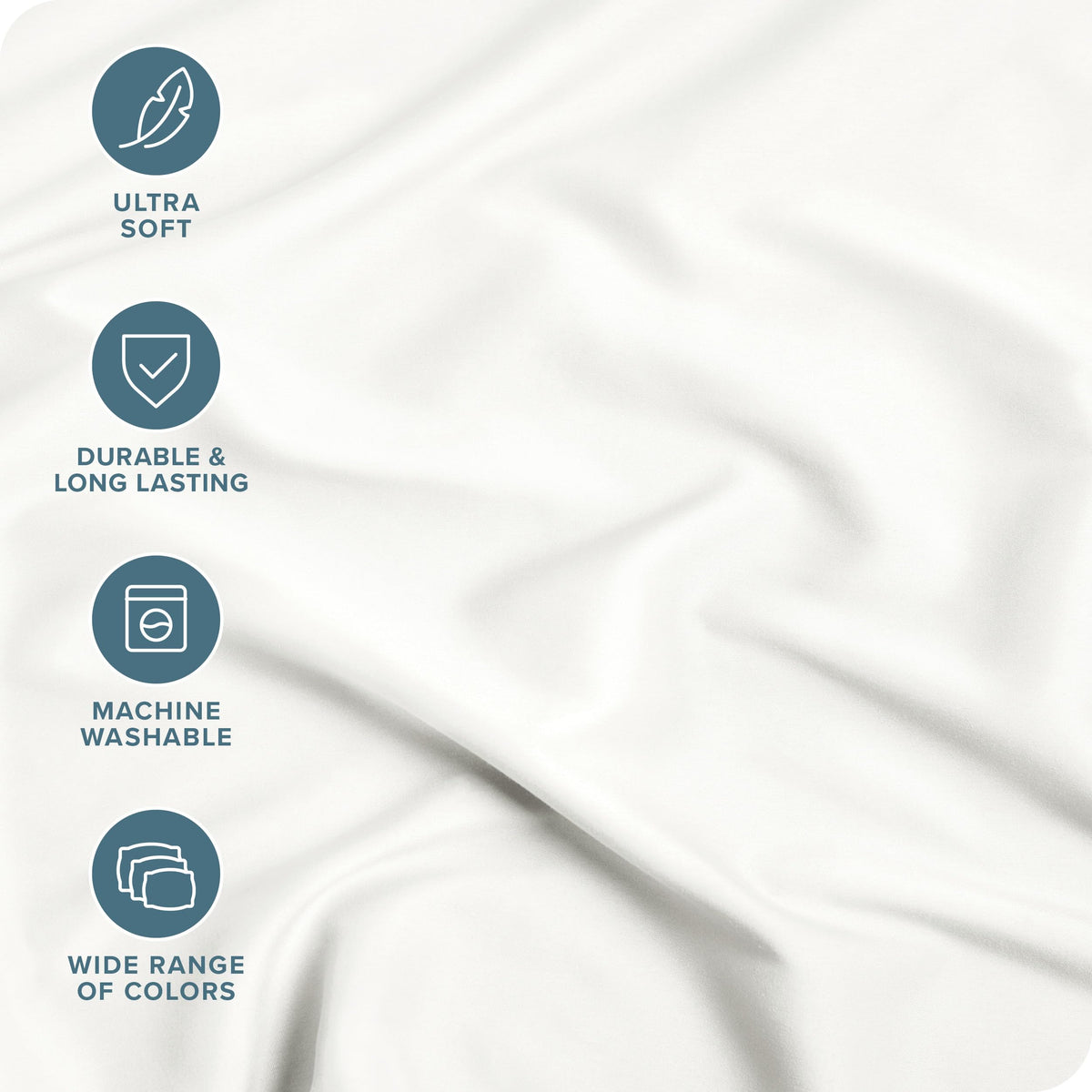 Bare Home queen fitted sheet microfiber close-up shows ultra-soft texture