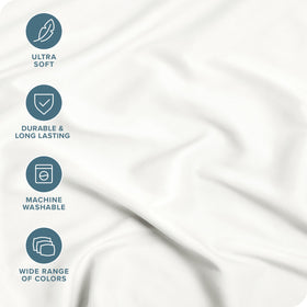 Bare Home queen fitted sheet microfiber close-up shows ultra-soft texture