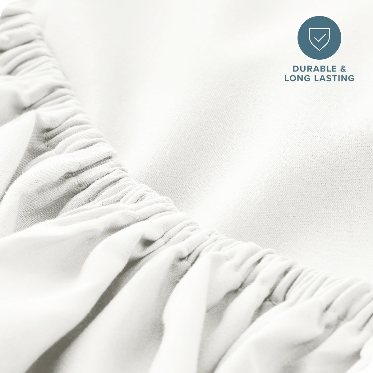 Bare Home stitching detail highlights durable construction for long-lasting bedding