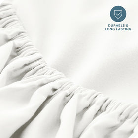 Bare Home stitching detail highlights durable construction for long-lasting bedding