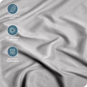 Bare Home queen fitted sheet with wrinkle-free finish for a neat bed.