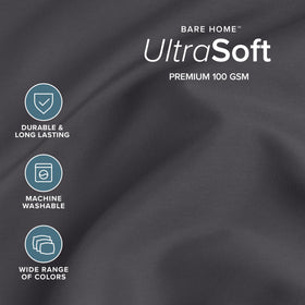 Bare Home queen flat sheet 90-by-102 inches shows generous coverage
